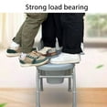 thumbnail image 4 of Commode Chair for Toilet, Bedside Commode Non Slip Wider Armrests Sealed Lid 3 Level Height Adjustable PU Padded Backrest  for Pregnant Women, 4 of 7