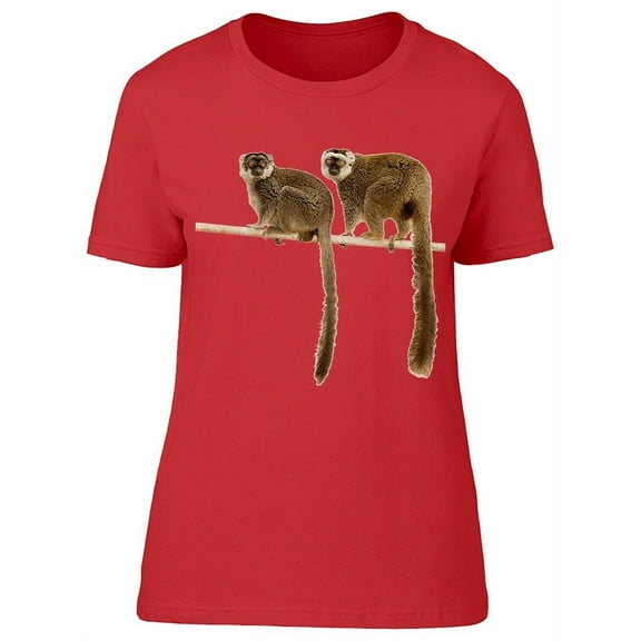 Common Lemurs On Branch T-Shirt Women -Image by Shutterstock, Female XX-Large