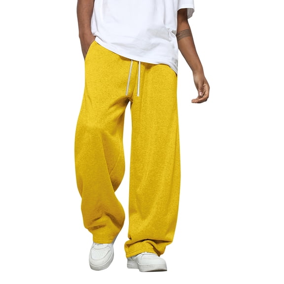 Mens Loose Fit Baggy Jogger Sweatpants, Drawstring Elastic Waist, S-3XL
