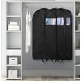 thumbnail image 7 of 39" Suit Bags for Closet Storage and Travel, Garment Bags for Hanging Clothes，Suit Cover Bags for Men Black Heavy Duty Clothes Bag With Handles for Coats, Jackets, Shirts (Set of 2), 7 of 7