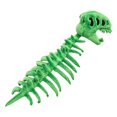 thumbnail image 3 of Disfraz de esqueleto de dinosaurio para Halloween, ideal para fiestas temáticas de disfraces y juegos de rol realistas. Verde, 3 of 10