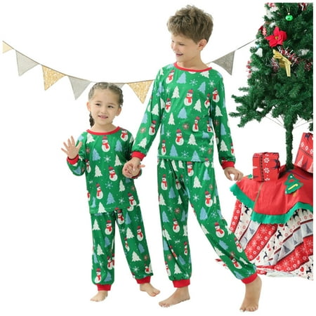 

KEUSN Christmas Print Matching Family Christmas Pajamas Set