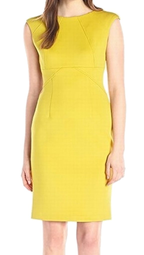 yellow sheath dresses