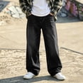 thumbnail image 2 of Zpanxa Boys Grey Acid Wash Baggy Jeans Loose Wide Leg Denim Pants Jeans for Boys Black 13-14 Years, 2 of 6