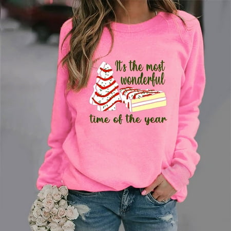 

Zedker Winter Outfits for Women 2022 Women s Graphic Sweatshirts Women s Fashion Casual Loose Christmas Print Long Sleeve Crew Neck Hoodies