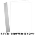 thumbnail image 2 of Hamilco White Cardstock Paper 8.5 x 11" 65 lb Cover Card Stock 50 Pack, 2 of 8