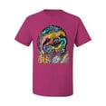 thumbnail image 3 of Funny Neon Sloth | Dean Russo Art Animal Lover Men's T-Shirt, Fuschia, XL, 3 of 5