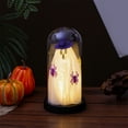 thumbnail image 5 of RBCKVXZ Halloween Decorations, Light Up Ghost in Glass Cloche, Cute Standing Ghost Statue with Light for Home, Kitchen, Mantel, Tabletop, Party and Holiday Decorations (Purple,8.5"), 5 of 6
