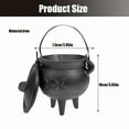thumbnail image 4 of MOQIN Halloween Cauldron with Lid and Handle 3.94 X 2.95 X 2.95 Inches Cauldron Decorative Candle Incense Burning Witch Cauldron Pot Moon Cauldron Cauldron, 4 of 9