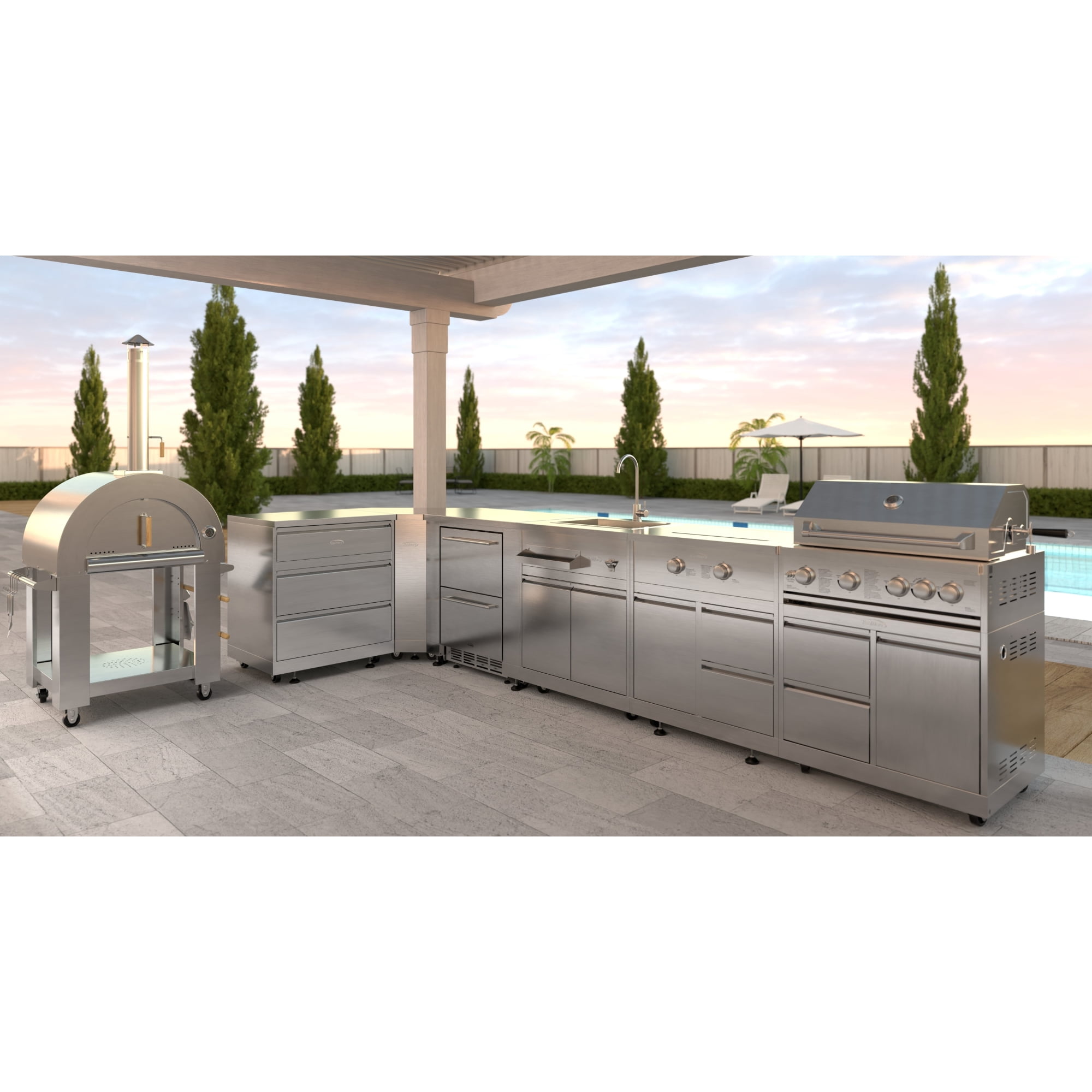 24 in.  Built-in Two-Drawer Refrigerator in Stainless-Steel (KM-OKS-RD2)