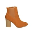 thumbnail image 2 of ML Mandarin-7 Women Faux Suede Almond Toe Chelsea Chunky Heel Bootie, 2 of 6