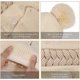 thumbnail image 4 of Women Winter Warm Knitted Cap Hat Neck Warmer Sets, Double Layer Fleece Lined Beanie Hat, Pink, 4 of 4