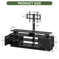 thumbnail image 6 of Uforic 70" TV Stand with Mount for 75''/80'' TV, Entertainment Center w/ Power Strip, LED Lights, Black, 6 of 8