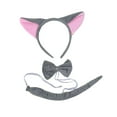 thumbnail image 2 of Abbraccia Ears and Tail Set Cute and Tail for Festival Mardi Gras Photo Props gray, 2 of 10