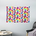 thumbnail image 1 of Modern Decor Tapestry, Little Rainbow Colored Funky Stars Kids Nursery Boys Girls Room Art Print, Wall Hanging for Bedroom Living Room Dorm Decor, 60W X 40L Inches, Multicolor, by Ambesonne, 1 of 2