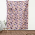 thumbnail image 4 of Ambesonne Floral Fabric by the Yard Upholstery, Modern Boho Leaves Petals, 5 Yards, Orange Purple Pink, 4 of 5