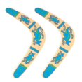 thumbnail image 1 of 2pcs Kids Wooden Boomerangs Classic Returning Boomerangs With Colorful Artwork, 1 of 2