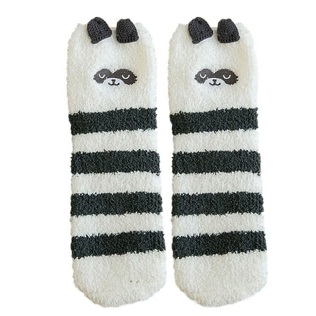 

Socks for Women Women Cartoon Christmas Socks Coral Velvet Embroidery Winter Female Sock Heated Socks Slipper Socks Warm Socks for Women L L