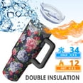 thumbnail image 5 of OBREWU Pioneer Flower Tumbler with Handle and Lid,Pioneer Flower 40oz Double Wall Vacuum Insulated Tumbler,Cups Gift for Women and Men, 5 of 7