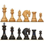 Hengroen Staunton Chess Set with Ebony & Boxwood Pieces - 4.6" King