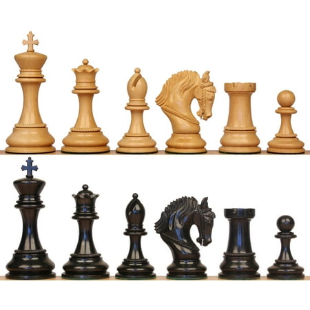 Hengroen Staunton Chess Set with Ebony & Boxwood Pieces - 4.6" King