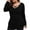 Black, variant on XFLWAM Plus Size Tops for Women Long Sleeve V Neck Criss Cross Shirts Solid Color Tunics Fall Winter Gray 4XL