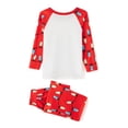 thumbnail image 7 of Christmas Pajamas for Family Matching PJ's Sets with Letter and Printed Long Sleeve Tee and Bottom, 7 of 7