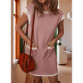 thumbnail image 4 of Vestido Mini con Mangas y Bloques de Color, Rosa, Talla XL, 4 of 7