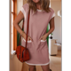 thumbnail image 4 of Vestido Mini con Mangas y Bloques de Color, Rosa, Talla XL, 4 of 7