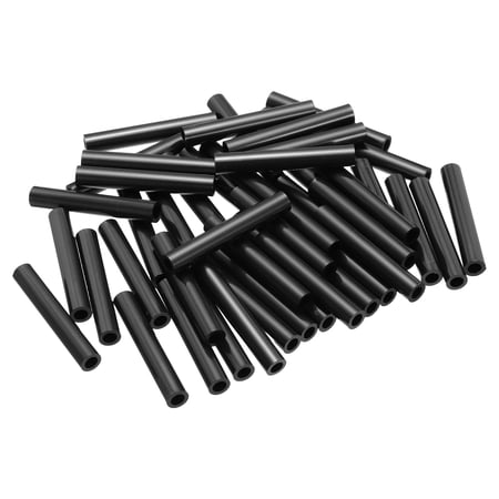 Uxcell 50Pcs M8 ABS Spacers 3/16 ID x 1/4 OD x 1.77 l Plastic Round Spacer Washers Black Standoff Nut Unthreaded for M4 or 3/16 Inch Screws Bolts Electrical Outlet