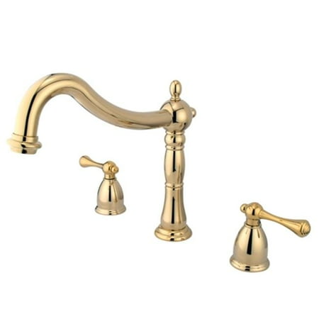 - Kingston Brass KS1342BL Heritage Roman Tub Filler, Polished Brass