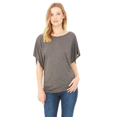 Bella + Canvas T-Shirt Dolman à Manches Drapées pour Femmes