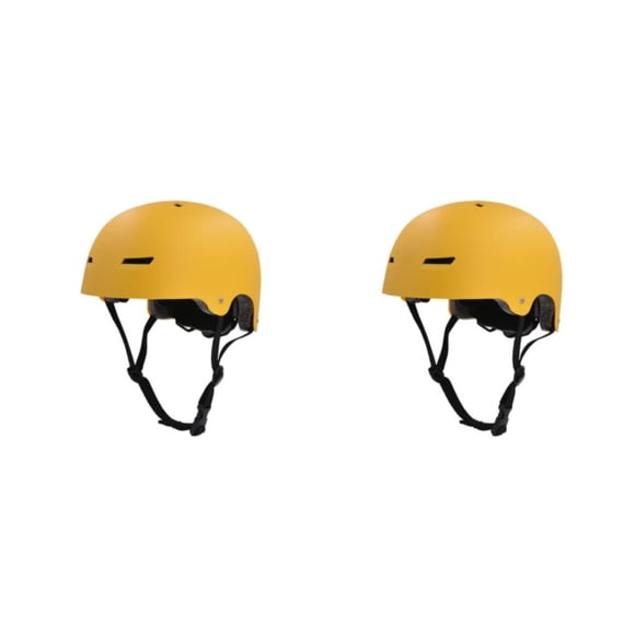 Greeniant Cascos deportivos ABS: doble protección para mayor seguridad y comodidad al usar cascos de patinaje sobre ruedas Amarillo mate L amarillo mate L(58-62CM) 2piezas