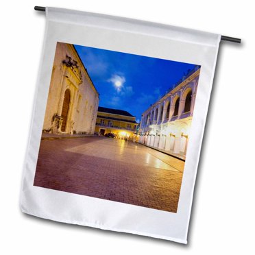 3dRose Cartagena, Colombia, Colonial architecture - SA06 MWR0058 - Micah Wright - Garden Flag, 12 by 18-inch
