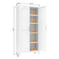 thumbnail image 6 of 71'' Tall 2-Door Metal Storage Cabinet with Adjustable Shelves - White (Corrosion-Resistant, Multi-Room Use), 6 of 9