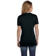 thumbnail image 2 of The Hanes Ladies 45 oz, 100% Ringspun Cotton nano-T V-Neck T-Shirt - BLACK - S, 2 of 3