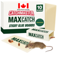 thumbnail image 1 of MAX Catch Pièges à Souris Collants, Planches de Colle Collante, Catchmaster, Pièges à Insectes Collants, Planches de Colle Non Parfumées pour le Contrôle des Souris et des Insectes - Lot de 10, 1 of 7