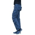 thumbnail image 2 of SKYLINEWEARS Women's Utility Work Cargo Solid Style Hiking Pants Cotton Workwear Trouser Navy XL, 2 of 5