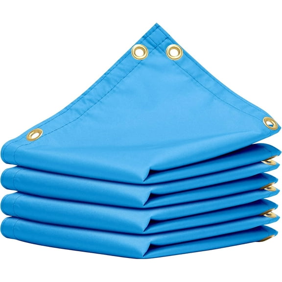 AMGO 2' x 9' Blue Custom Size Waterproof Shade Cloth with Grommets - 90% Sunblock, Durable Mesh Fabric Tarp for Dog Kennel Cover, Fence Privacy Screen, Greenhouse, Coop & Pet Playpen