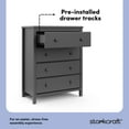 thumbnail image 4 of Storkcraft Alpine 4 Drawer Nursery Dresser, Gray, 4 of 10