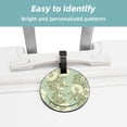 thumbnail image 2 of 2Pcs Leather Round Floral Plant Cruise Luggage Tag with Privacy Cover and Name ID Tag - Suitable for Travel Handbags Backpacks School Bags Luggage Tags, 2 of 7