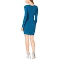 thumbnail image 2 of GUESS Robe Chandail Moulante à Fermeture Éclair pour Femmes, Bleu, Très Grand, 2 of 2
