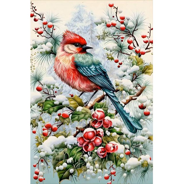 5D DIY Pájaro Navidad Arte Del Artesanía 40x60cm