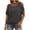 Dark Gray, variant on Women Cold Shoulder Short Sleeve Loose Casual Tank Top