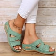 thumbnail image 2 of Guttear Keen Sandals for Women Comfortable and Non Slip Beach Slides Open Toe Ankle Strap Slingback Shoes, 2 of 6