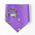 thumbnail image 1 of Golf Pattern Dog Bandana - Triangle Bibs Scarf Pet Accessories, 1 of 8
