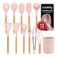 thumbnail image 1 of Juego de Utensilios de Cocina Silicona y Madera Accesorios para Cocinar, 12 pzas (Rosa), 1 of 7