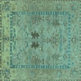 thumbnail image 1 of Ahgly Company Indoor Square Abstract Light Blue Modern Area Rugs, 7' Square, 1 of 4