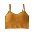 thumbnail image 1 of Eashery Cotton Bras for Women Plus Size Vest Low Impact Breathable Women Underwear Yellow One Size, 1 of 3