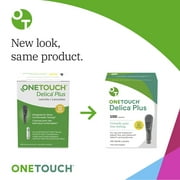 OneTouch Delica Plus Lancets for Diabetes Testing | Fine 30-Gauge Lancets for Blood Test | Diabetic Supplies for Blood Sugar Monitor | Diabetic Lancets for Lancing Device, 100 Count